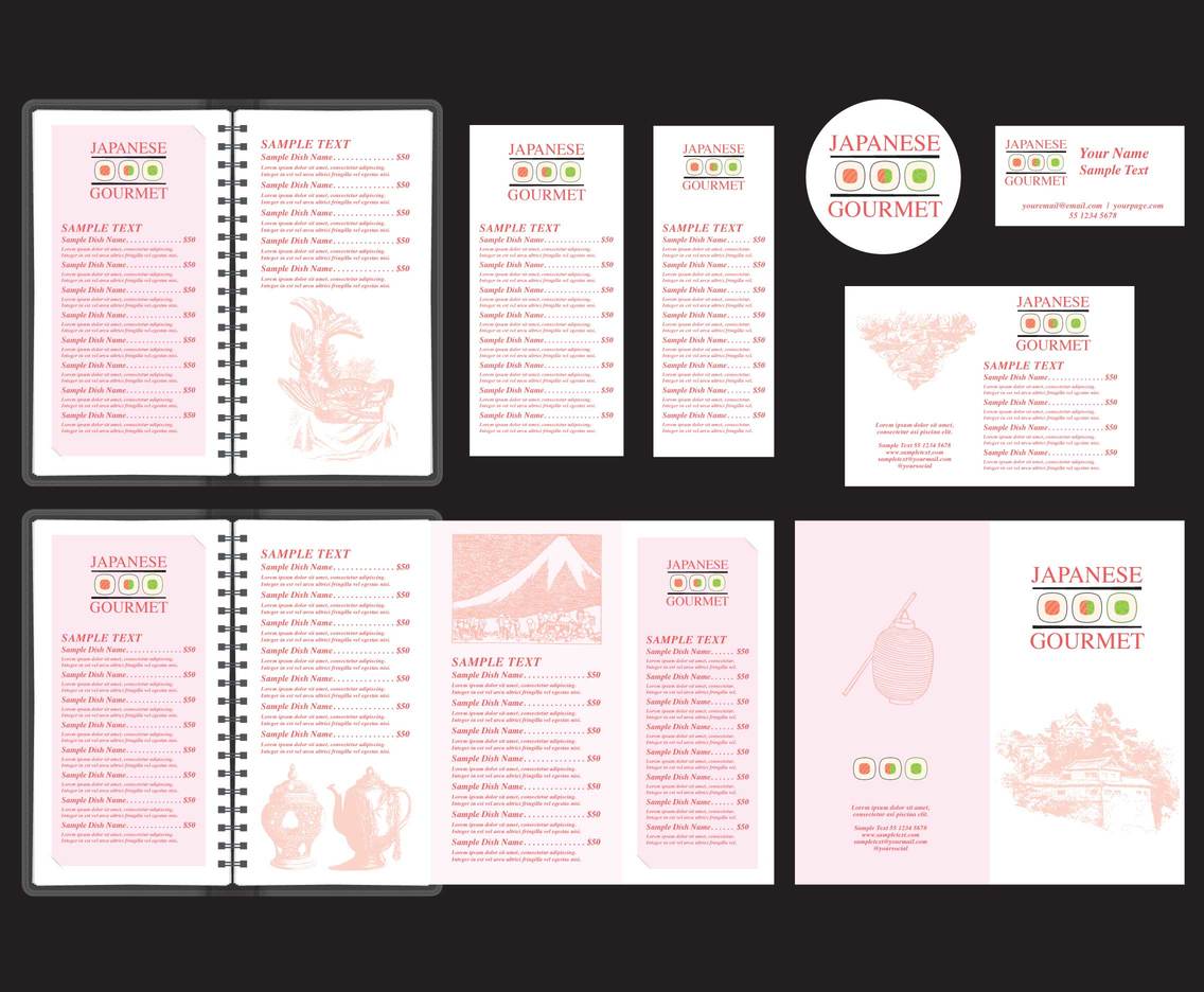 Download Vector - Sushi Menu Templates - Vectorpicker Throughout Horizontal Menu Templates Free Download