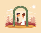 Free Bride and Groom Illustration