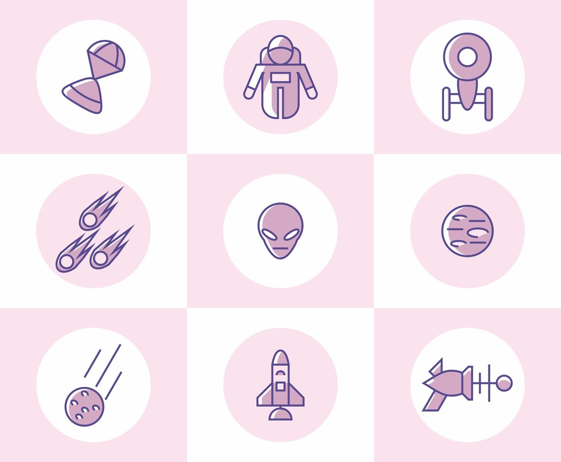 Pink Space Vectors