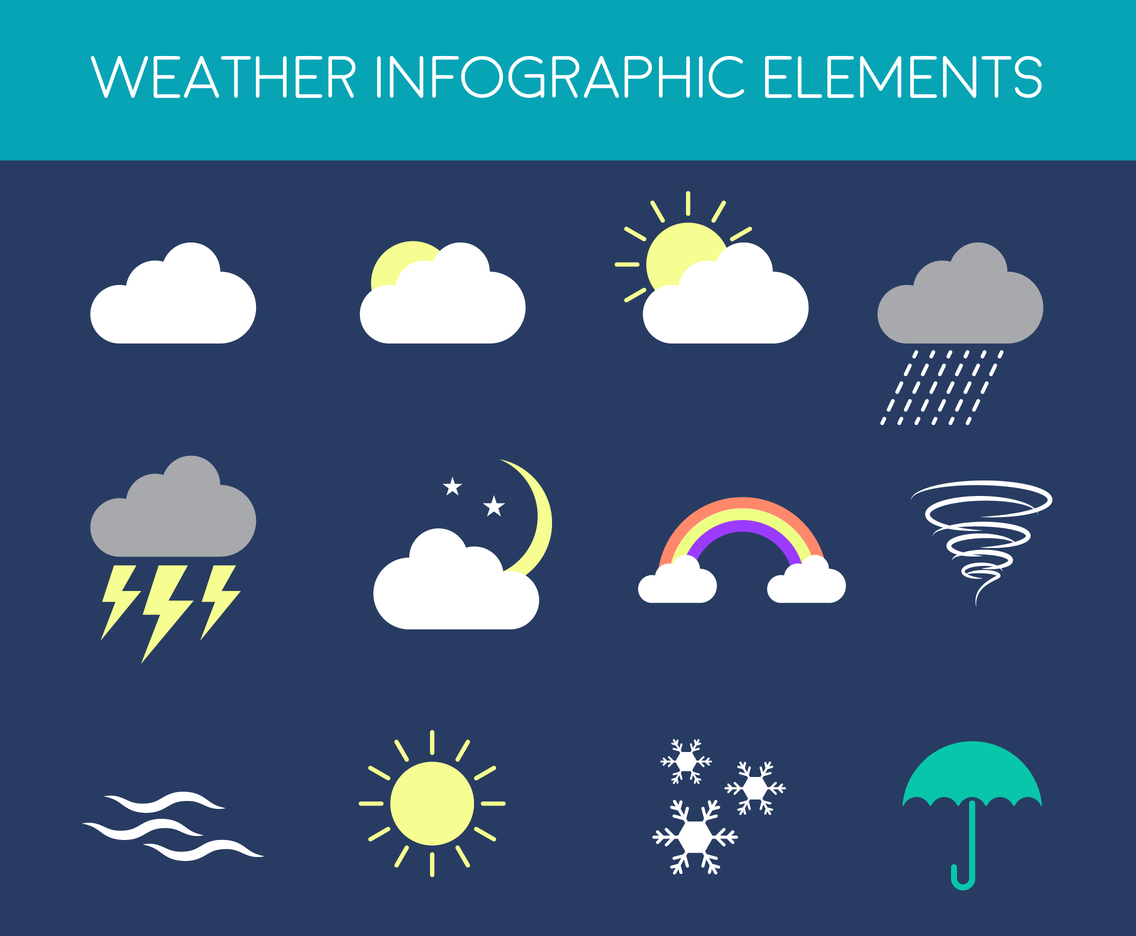 Weather Infographic Elements Vector