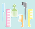 Colorful Nice Comb Vector Set