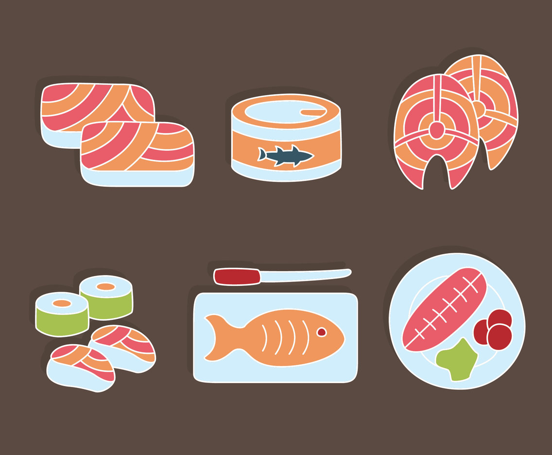 Salmon Food Vector