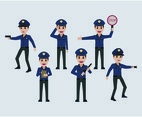 Flat Police Figure