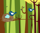 Nest cartoon simple vector