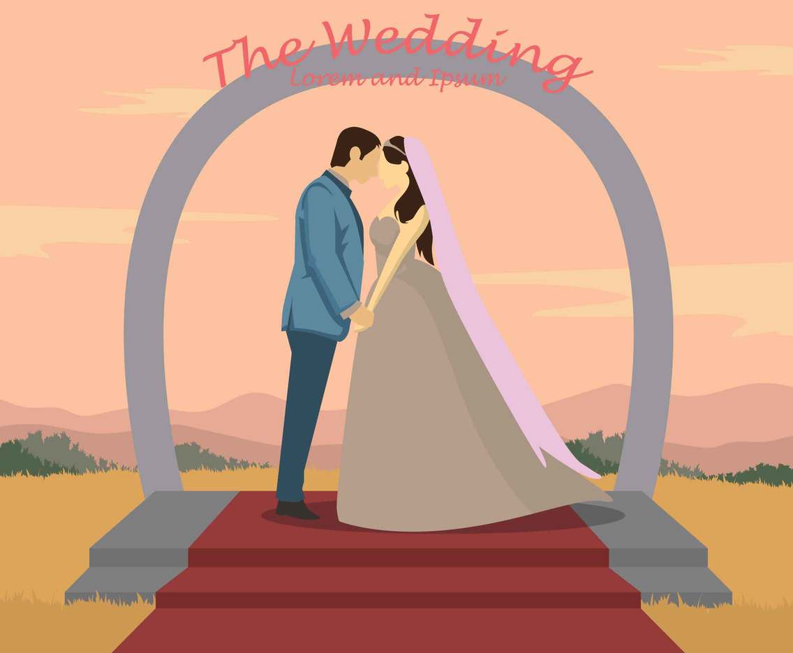 Free Bride And Groom Illustration