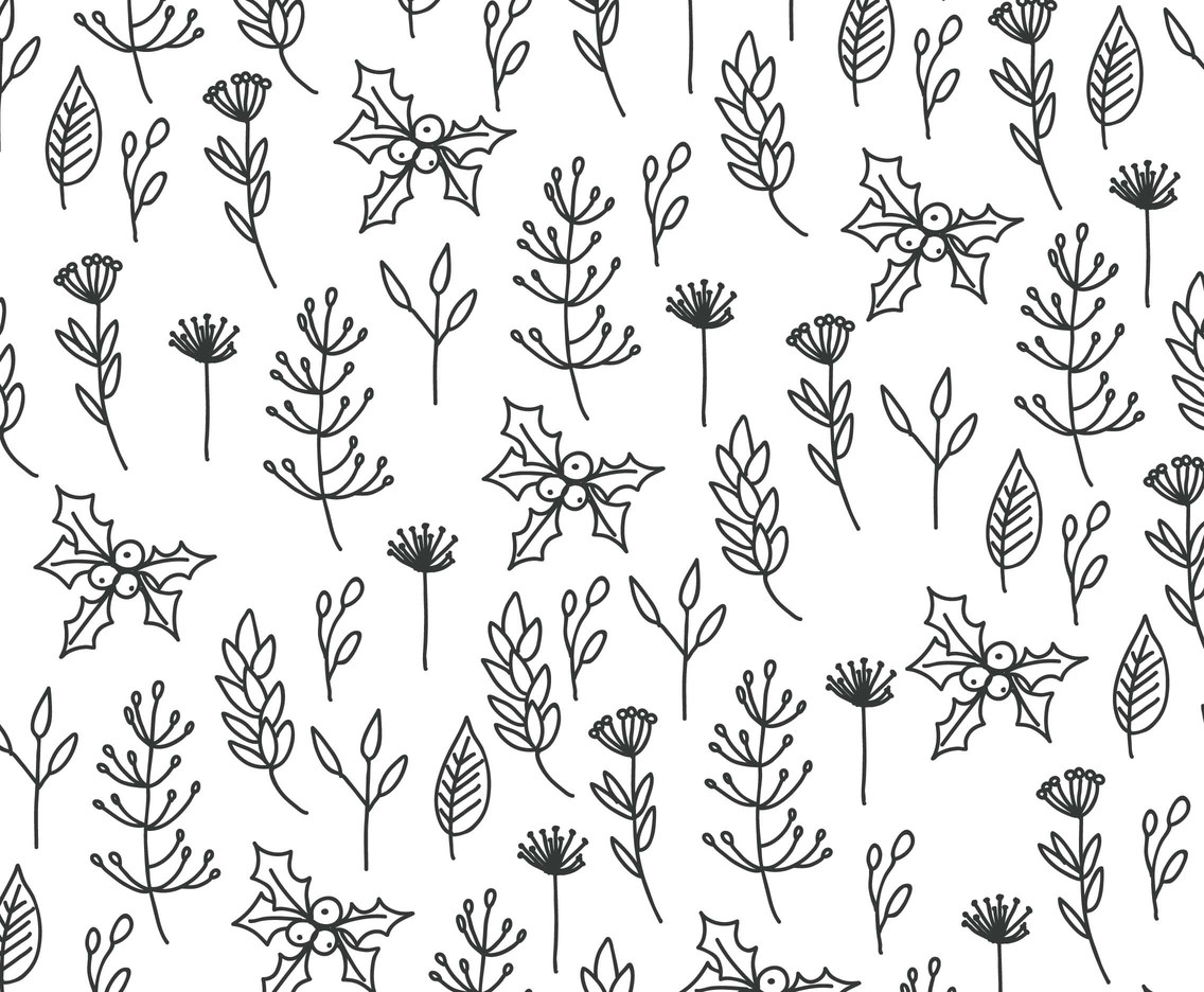 Black and White Floral Pattern