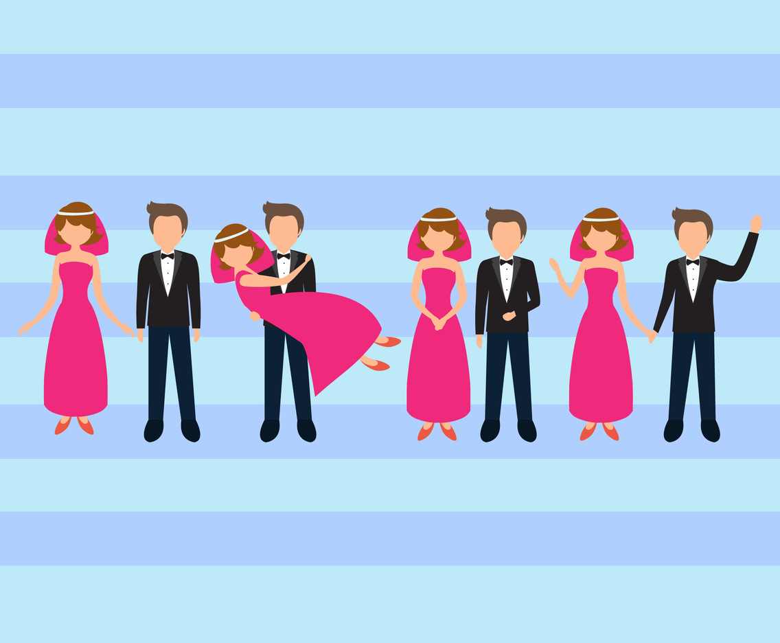 Bride and Groom illustration