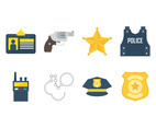 Flat Police Icons