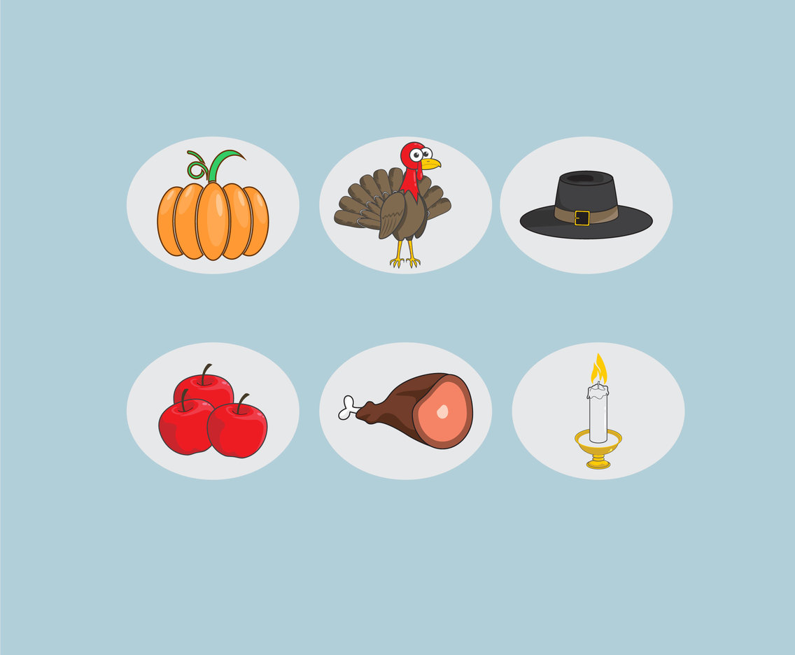 Thanksgiving Set Vector