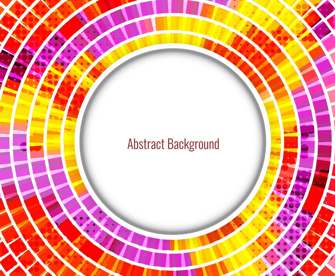 Free Vector Colorful Circular Mosaic Background
