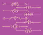 Border Divides With Curlicues Ornament Vector