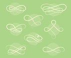 Nice White Curlicues Vector