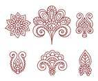 Henna Tattoo Floral Ornamnet Vector