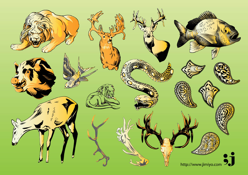 Wildlife Vector Illustrations