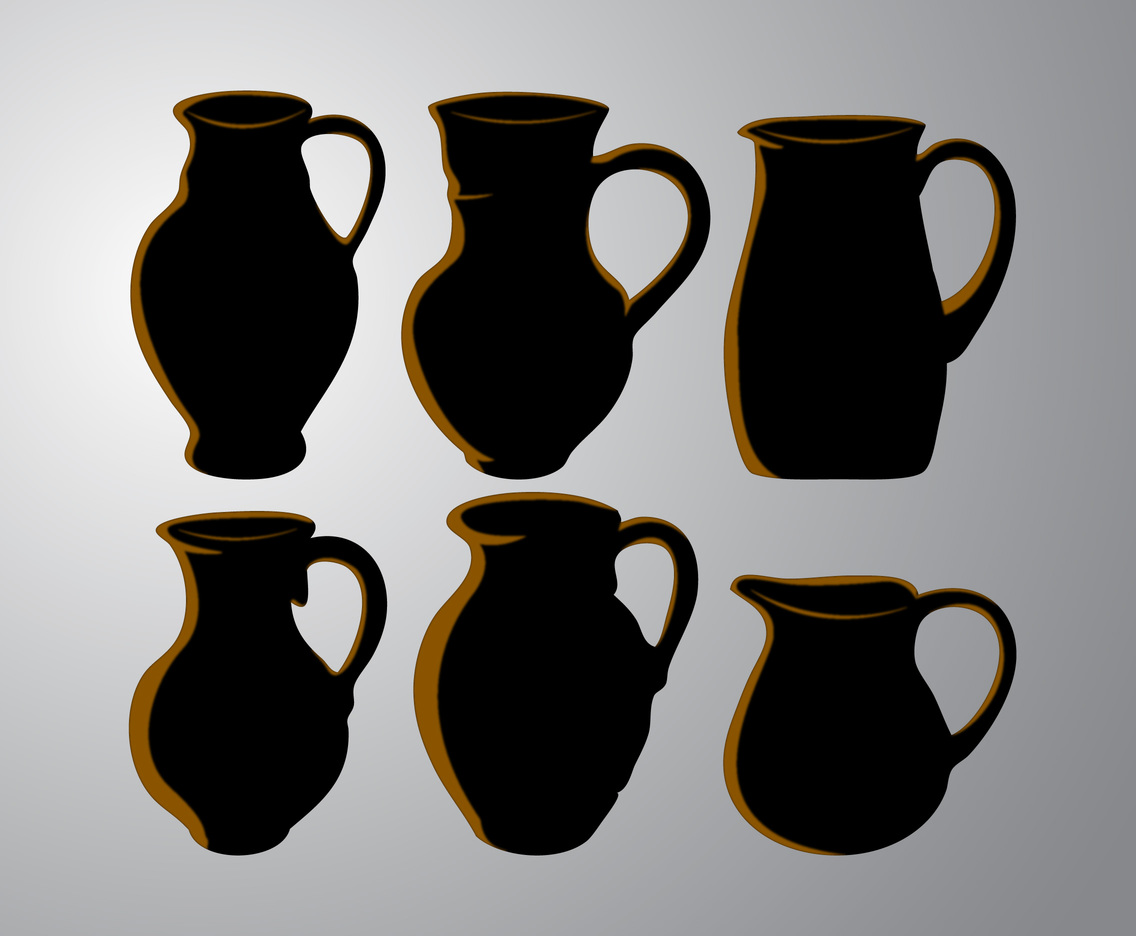 Silhouette Clay Jug