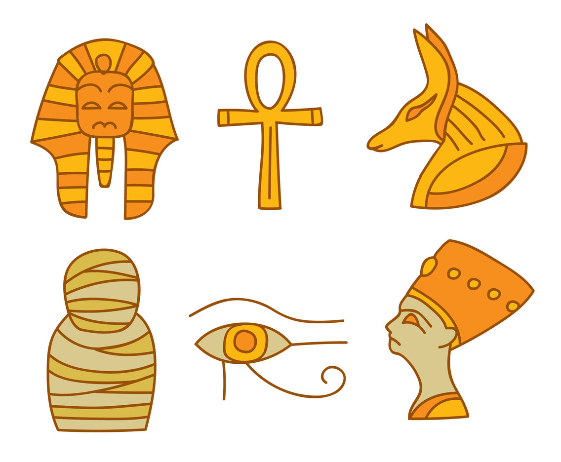 Hand Drawn Egyptian History Element Vector