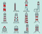 Lighthouse Line Icons