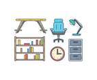 Free Neat Office Furniture Vectors
