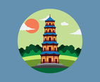 Pagoda Flat illustration