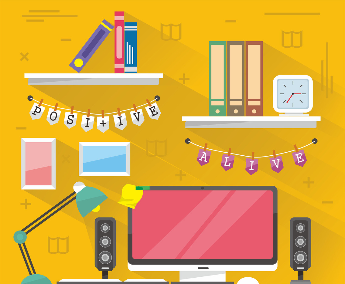 Book Shelf Vector Design