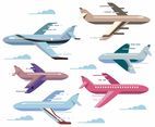 Zooming Cartoon Plane Vectors