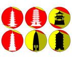 Pagoda Icon Set