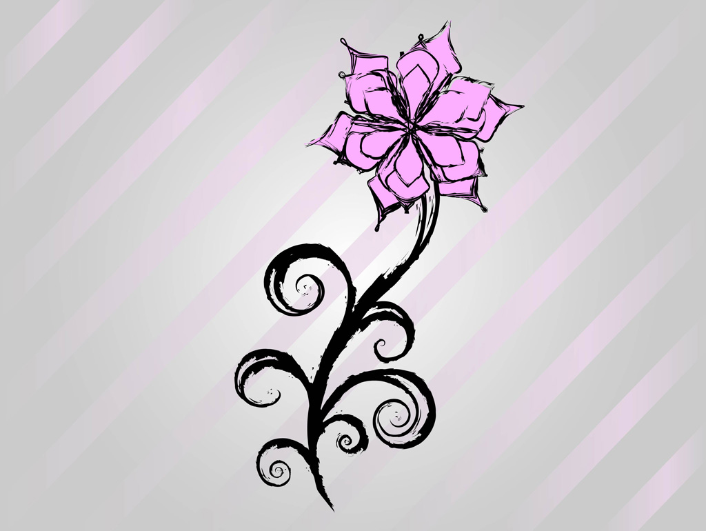 Free Flower Vector Drawing