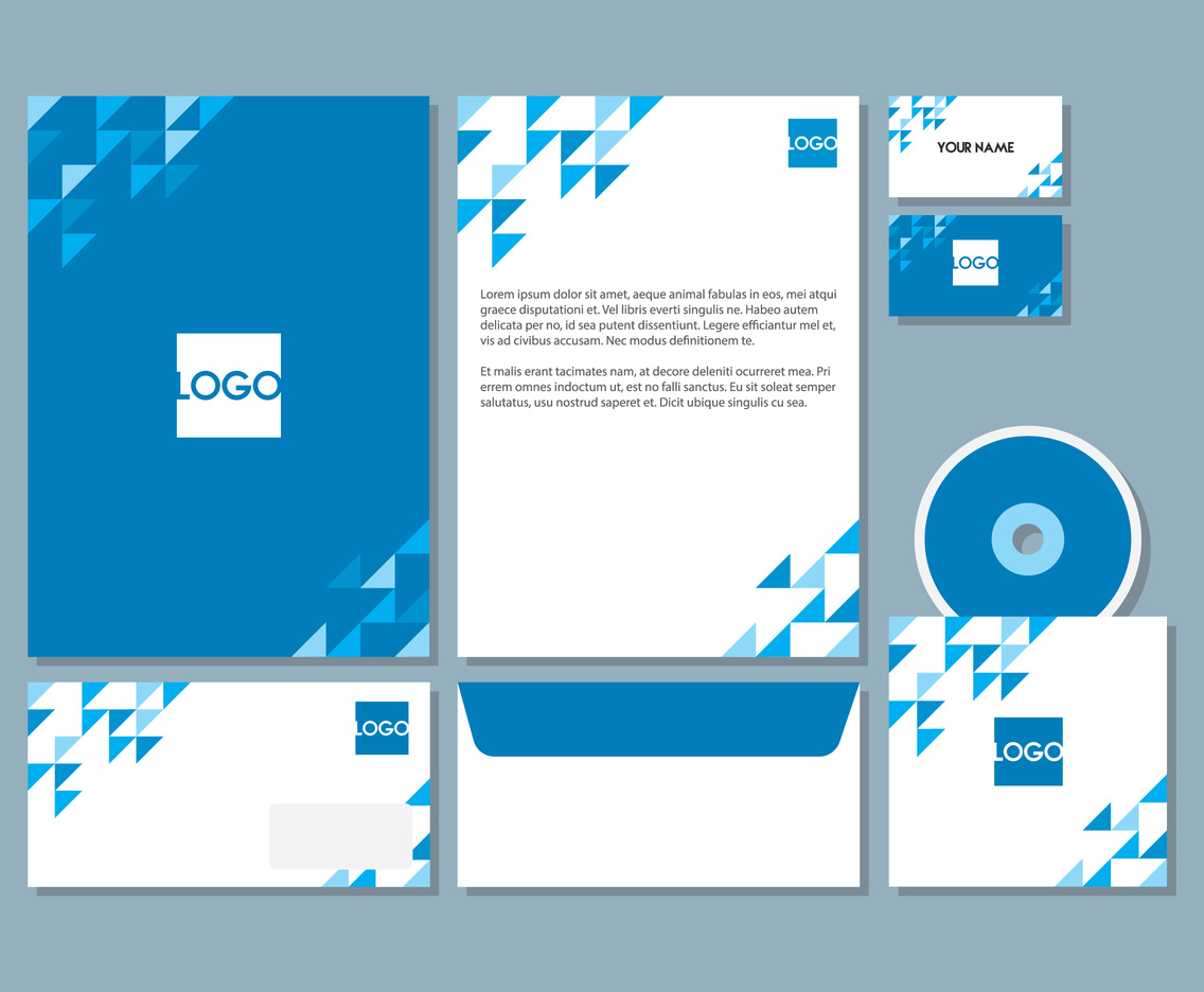 Abstract Blue Letterhead Template
