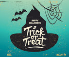 Witch's Hat Trick-Or-Treat Vector