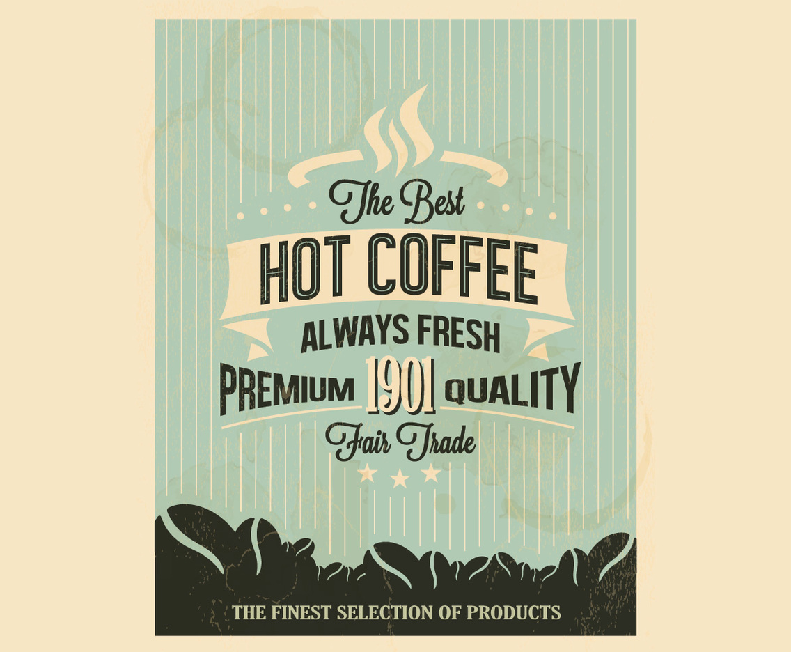 Pinstripe Coffee Vector