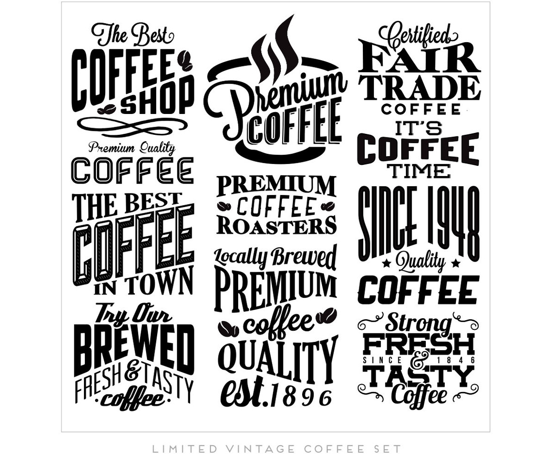 Best Coffee Collection Vector