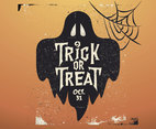 Ghost Trick-Or-Treat Vector