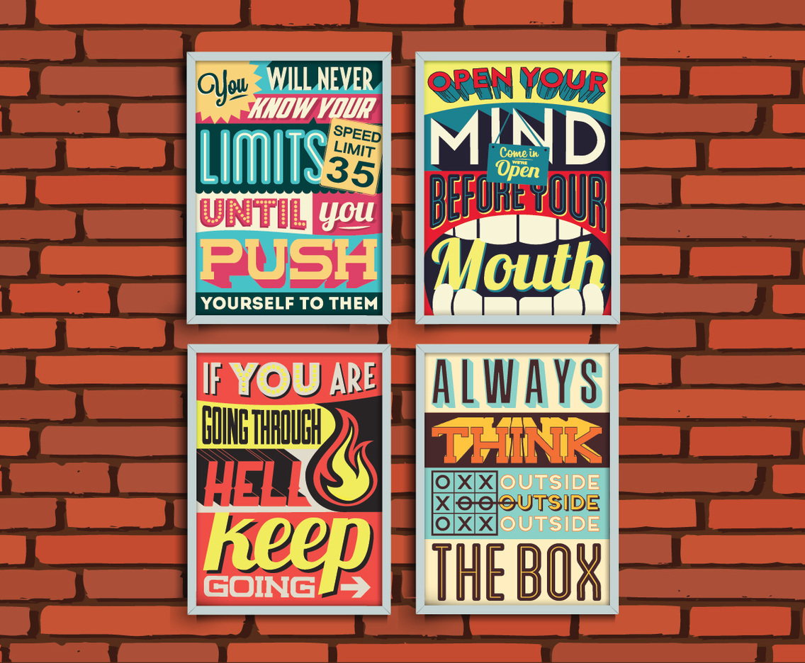 Inspirational Posters Vector