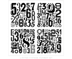 Black and White Numbers Vector