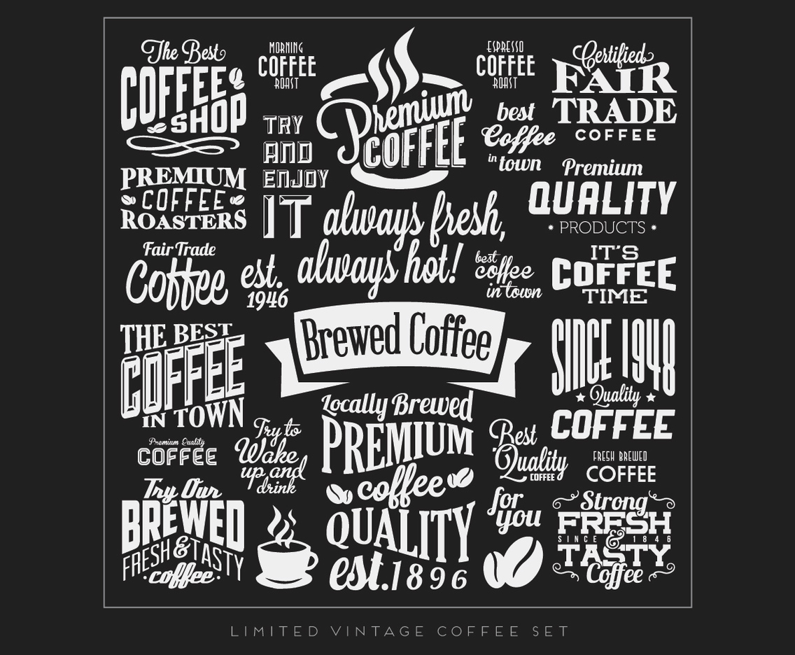 Coffee Logo Collection Vector