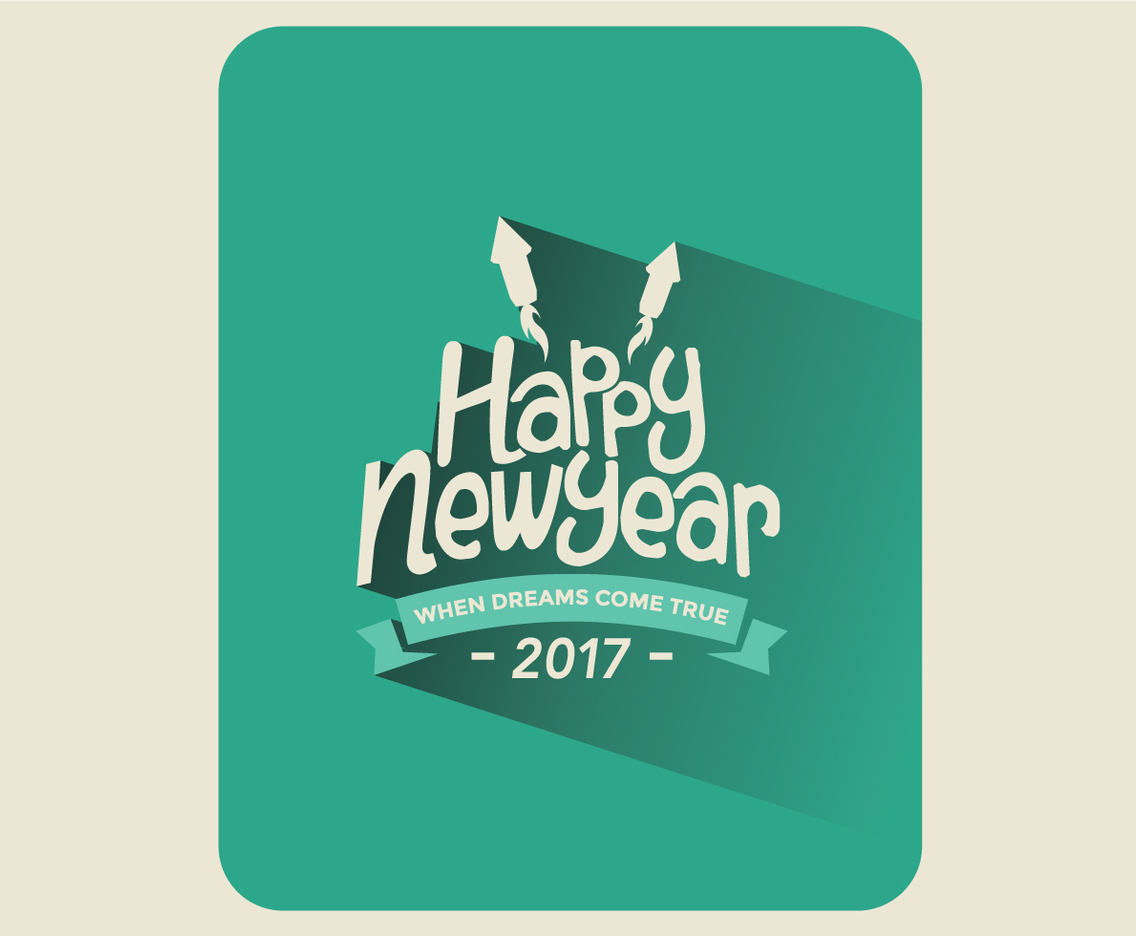 Happy New Year Card Vector