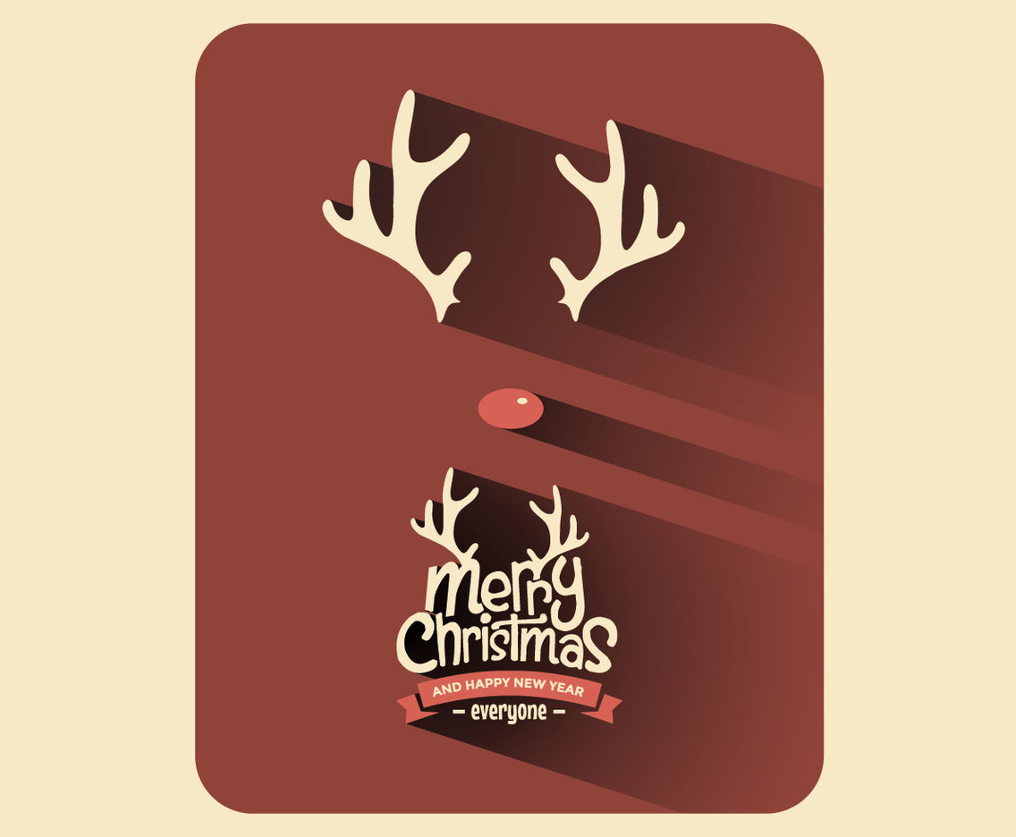 Red Nose Christmas Vector