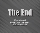 Textured The End Title Card Vector