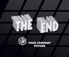 3D The End Title Card Vector