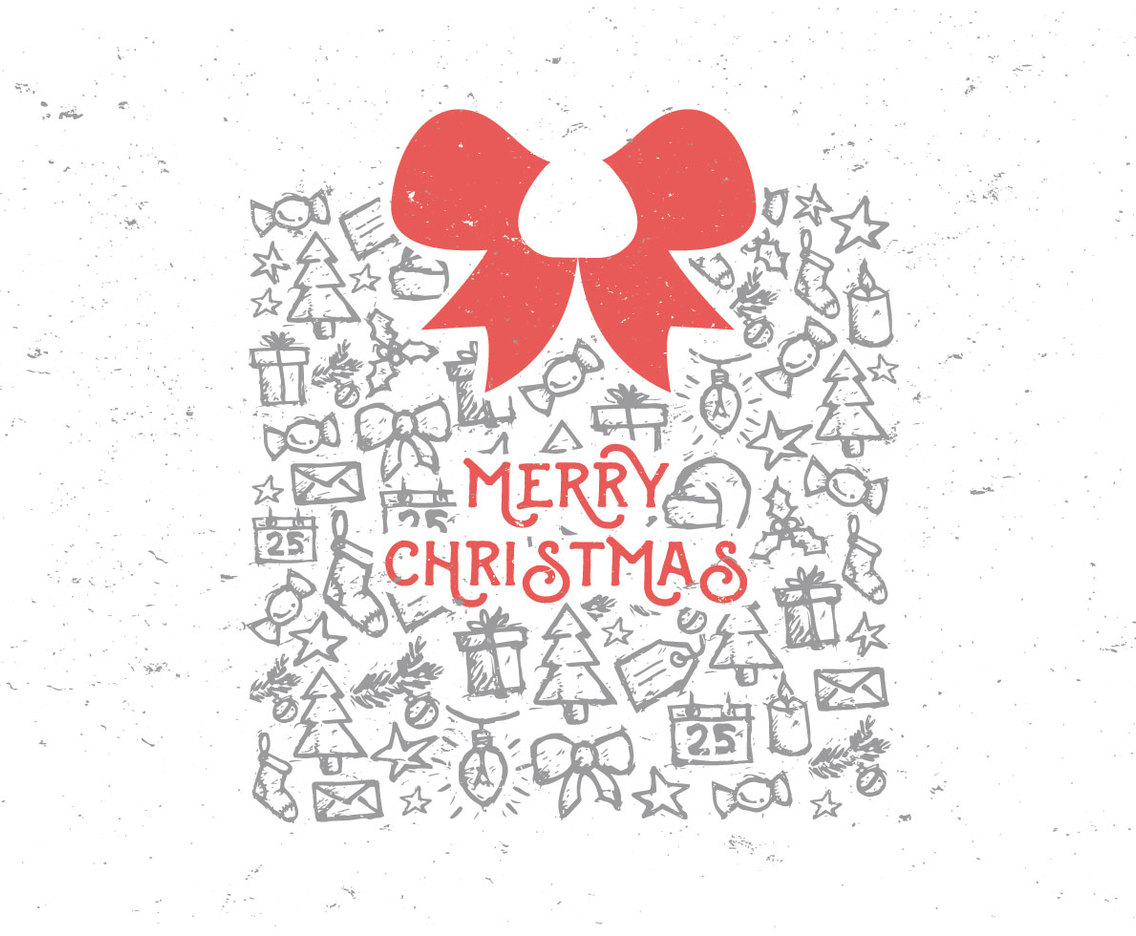 Merry Christmas Gifts and Goodies Vector