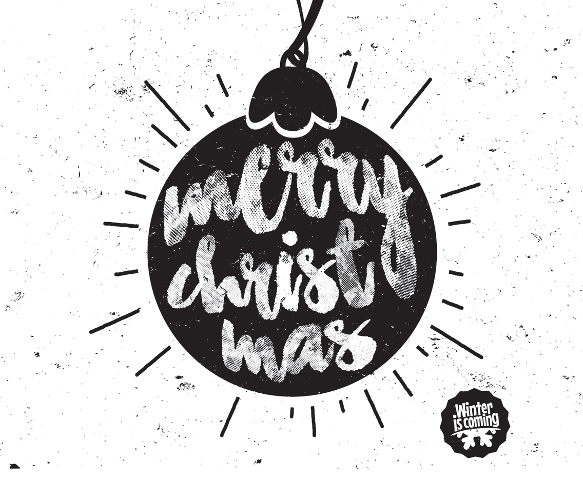 Christmas Ornament Charcoal Vector