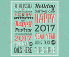 Retro Holiday Marquee Poster Vector