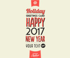 Wintery Holiday Greetings Card Vector