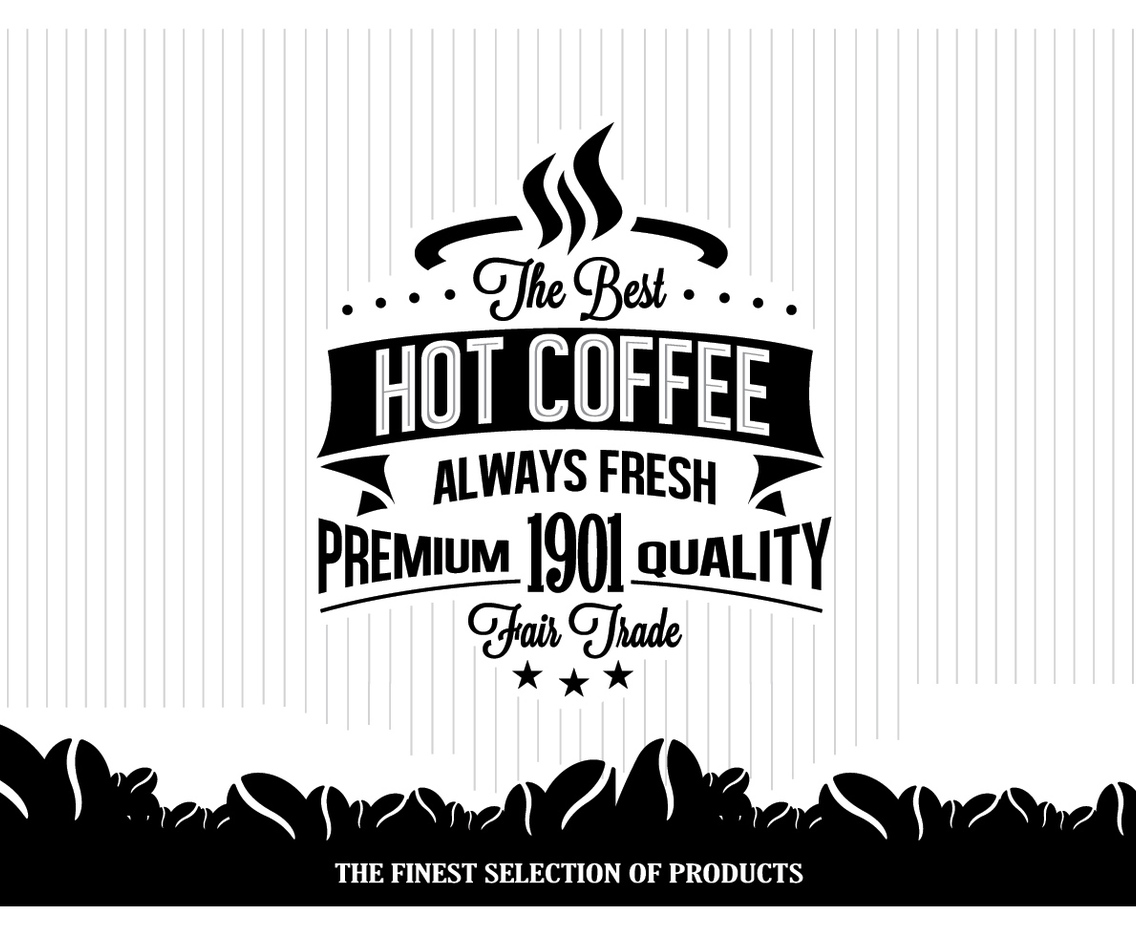 Hot Coffee Minimalist Vector