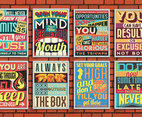 Colorful Motivational Posters Vector