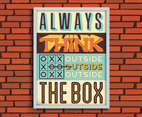 Think Outside the Box Vector