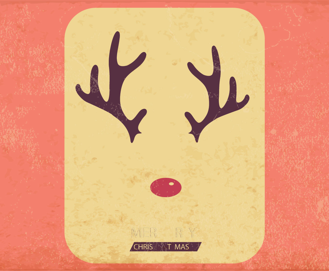 Antlers And Red Nose Vector