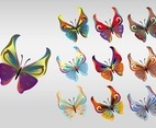 Colorful Butterflies Vector