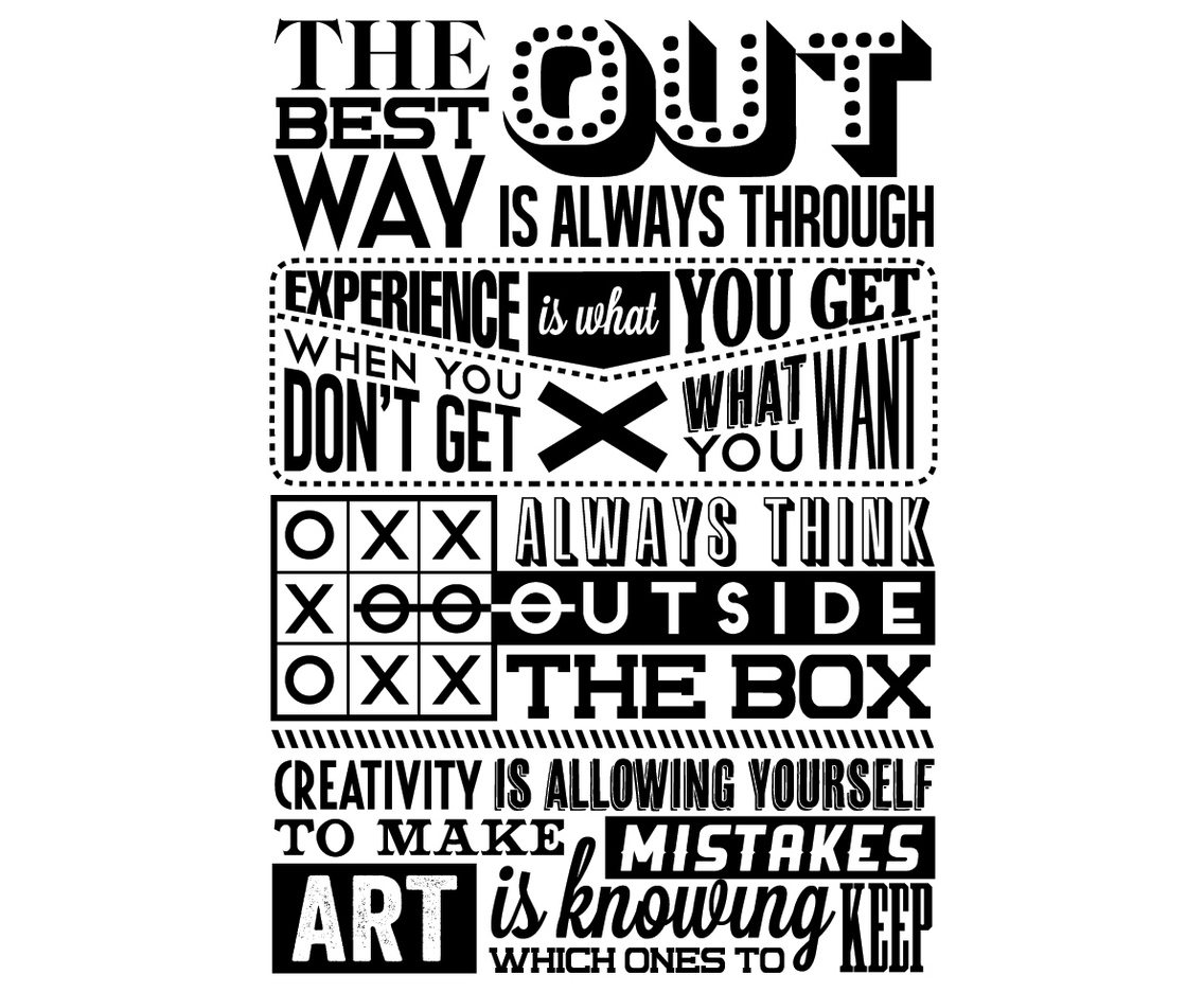 Black and White Motivational Vector