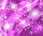 Purple Flowers Stars Background
